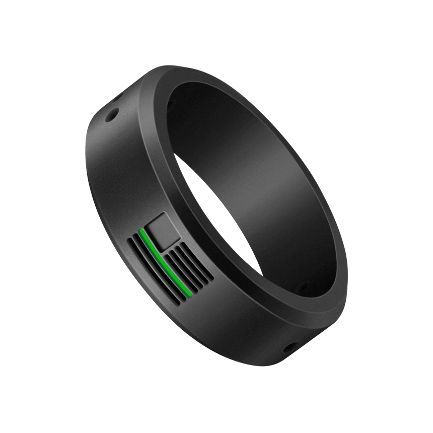 Thin green 2025 line ring